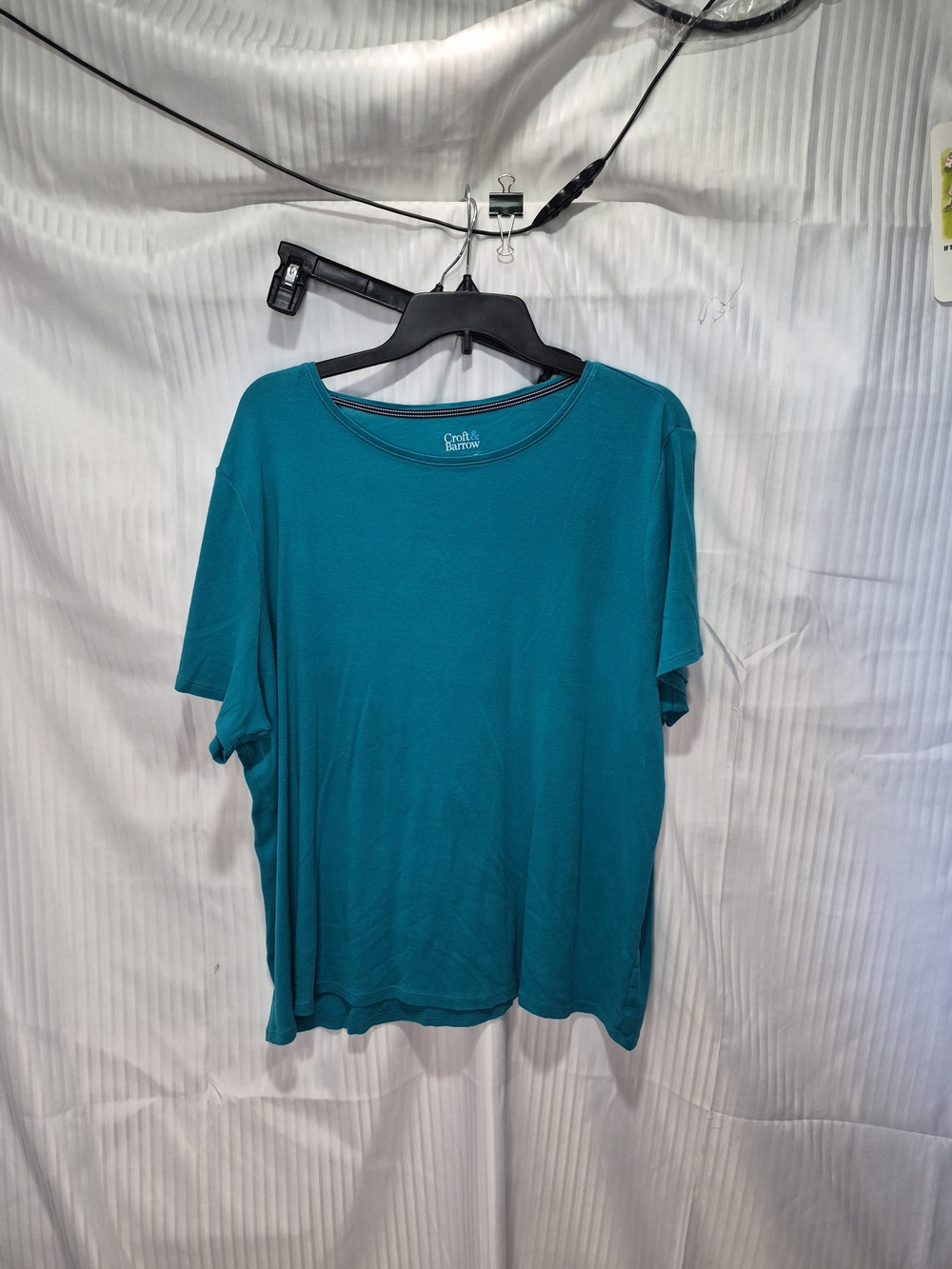 Croft & Barrow Teal Short-Sleeve Women's Tee Size 1X